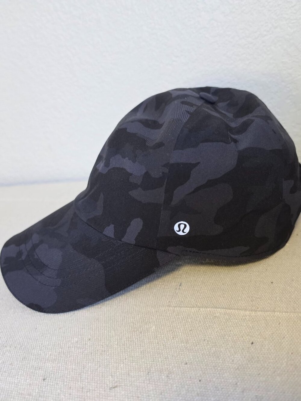 Lululemon Fast and Free Running Hat Camo Black Grey Adjustable Cap